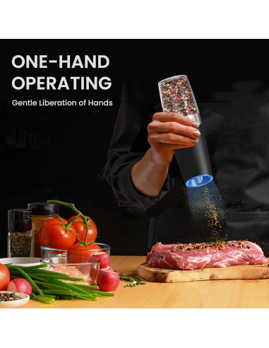 Juego de Molinillos Automáticos de Sal y Pimienta BELRIGO 2 Pcs