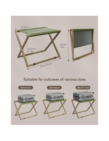 Soporte de Equipaje IBUYKE Plegable Dorado para Maletas