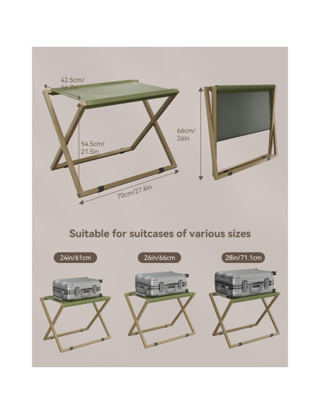 Soporte de Equipaje IBUYKE Plegable Dorado para Maletas Soporte de Equipaje IBUYKE Plegable Dorado para Maletas