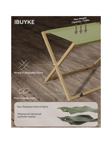 Soporte de Equipaje IBUYKE Plegable Dorado para Maletas
