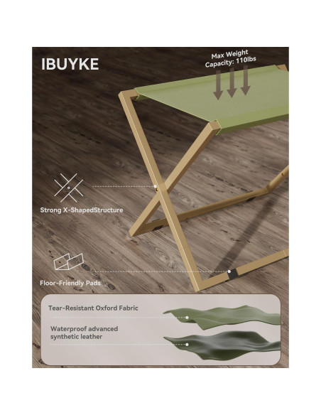 Soporte de Equipaje IBUYKE Plegable Dorado para Maletas Soporte de Equipaje IBUYKE Plegable Dorado para Maletas