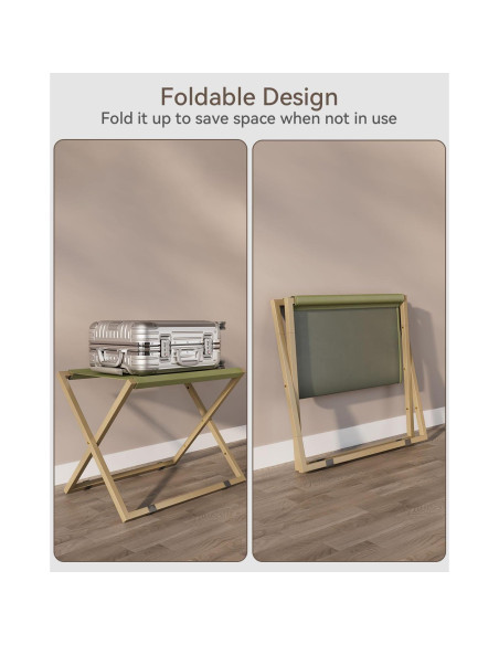 Soporte de Equipaje IBUYKE Plegable Dorado para Maletas Soporte de Equipaje IBUYKE Plegable Dorado para Maletas