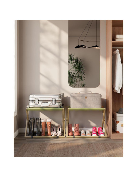 Soporte de Equipaje IBUYKE Plegable Dorado para Maletas Soporte de Equipaje IBUYKE Plegable Dorado para Maletas