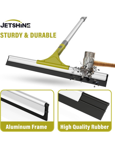 Squeegee de Piso Jetshine 43.18cm con Mango Telescópico