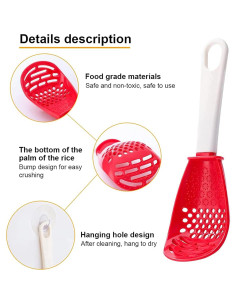 Cuchara de Cocina Multifuncional 6 en 1 Flecha de Cupido - Rojo 2