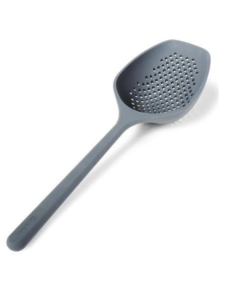 Cucharón Colador de Silicona Sur La Table, Gris, 0.45 kg
