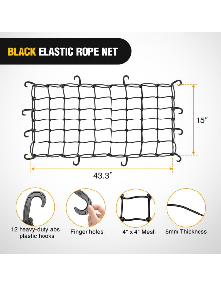 Bandeja de Carga Interior Nilight para Wrangler JK JL 2007-2025