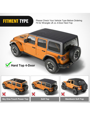 Bandeja de Carga Interior Nilight para Wrangler JK JL 2007-2025