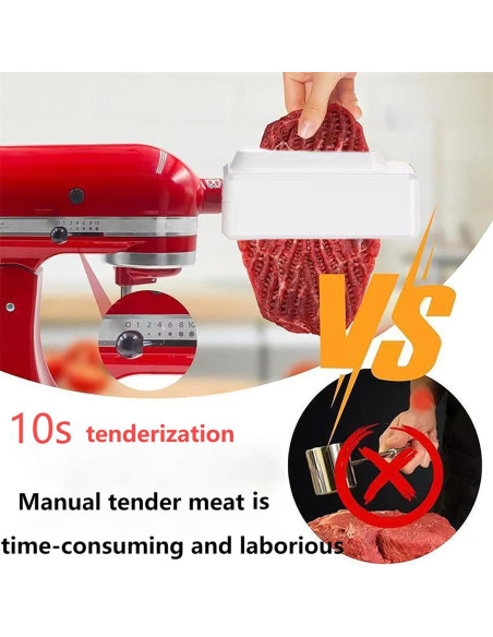 Ablandador de Carne KitchenAid Blanco - Accesorio Mezclador