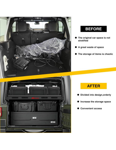 Bandeja de Carga Interior Nilight para Wrangler JK JL 2007-2025