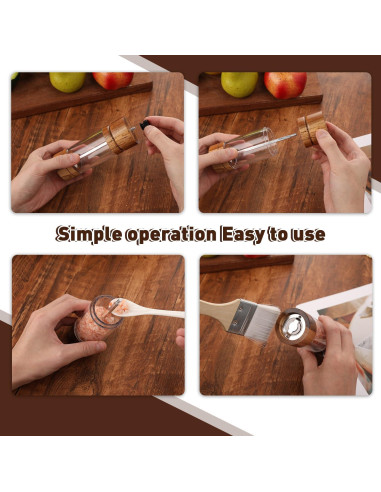 Juego de Molinillos de Sal y Pimienta FUSHUI de Madera 19.8 cm