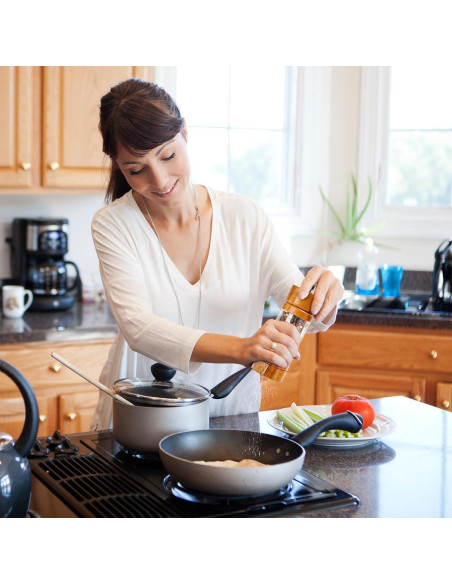 Juego de Molinillos de Sal y Pimienta FUSHUI de Madera 19.8 cm