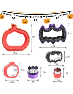 Cortadores de Galletas Halloween CokiArt 8 Piezas Acero Inoxidable 2
