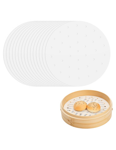 100 Forros de Vapor de Bambú AUUTI 25.4 cm Antiadherentes