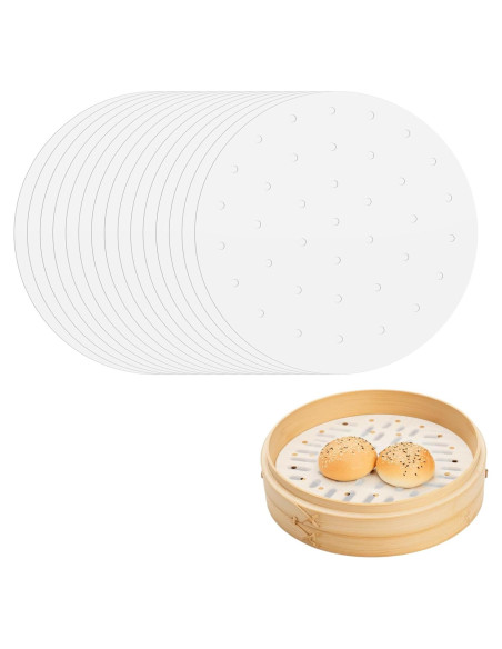 100 Forros de Vapor de Bambú AUUTI 25.4 cm Antiadherentes