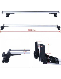 Barra Transversal de Techo LABLT 120cm Aluminio 330lb Universal 2