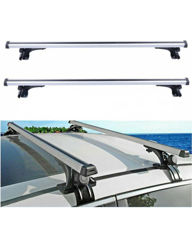 Barra Transversal de Techo LABLT 120cm Aluminio 330lb Universal