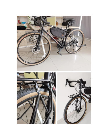 Portaequipajes Frontal de Bicicleta INLETTER 15kg Negro