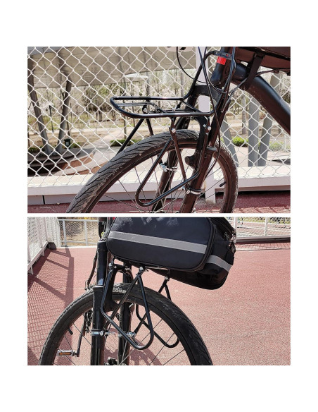 Portaequipajes Frontal de Bicicleta INLETTER 15kg Negro