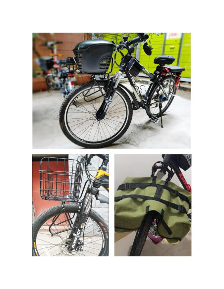 Portaequipajes Frontal de Bicicleta INLETTER 15kg Negro