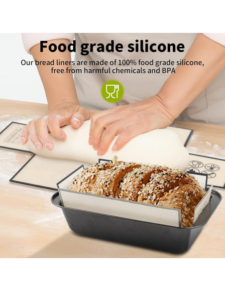 Forro de Silicona para Pan Cabipeove 2 Pcs Antiadherente 35.56x25.4 cm
