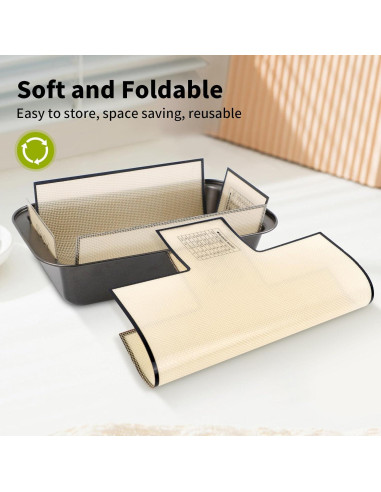 Forro de Silicona para Pan Cabipeove 2 Pcs Antiadherente 35.56x25.4 cm