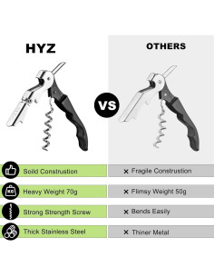 Abrebotellas de Vino HYZ Set de 20 Multicolor Profesional 2