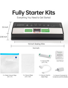 Máquina Selladora al Vacío GERYON E2900 - Automática, Compacta, Plata 2