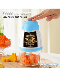 Procesador de Alimentos Inalámbrico SF SUNFUNY 350ml 6 Cuchillas 2