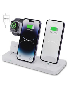 Estación de Carga Inalámbrica 6 en 1 18W para iPhone y Apple Watch