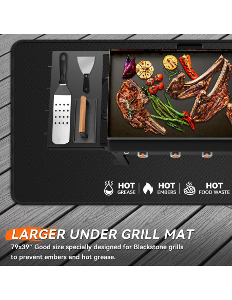 Tapete Protector para Parrilla Rumlick 200x100 cm a Prueba de Fuego