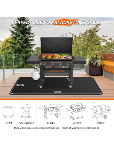 Tapete Protector para Parrilla Rumlick 200x100 cm a Prueba de Fuego