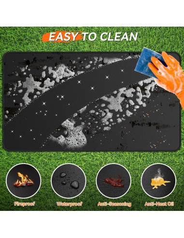 Tapete Protector para Parrilla Rumlick 200x100 cm a Prueba de Fuego
