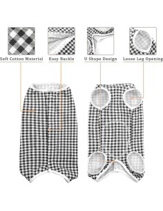 Traje de Recuperación Quirúrgica Kuoser para Perros y Gatos - Negro 2