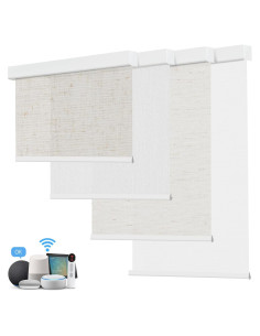 Persianas Motorizadas Bringnox Lino Arena 57, Filtrantes de Luz