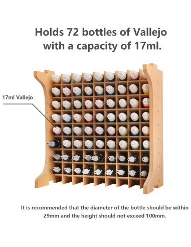 Estante de Pintura Bucasso GK12 - Soporta 72 Botellas