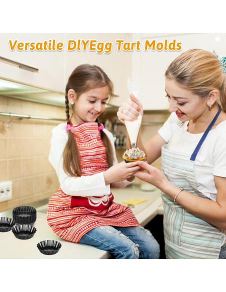 16 Moldes de Tartas Mini HOFURME Antiadherentes 8cm