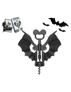 Abrebotellas 2-en-1 LVSENLIN Murciélago Metal Negro