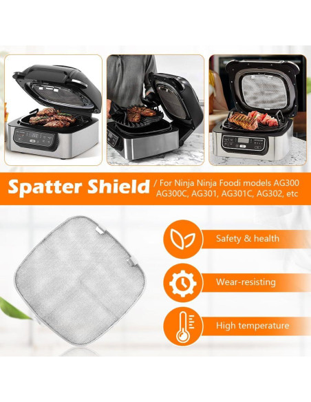 Escudo de Salpicaduras Acero Inoxidable NinjaFoodi 21.49cm
