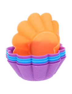 Moldes de Silicona Kichvoe 6Pcs para Muffins en Flor