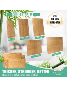 Bandeja Deslizante de Bambú WANYISHUN 24.1x35.6 cm Natural 2