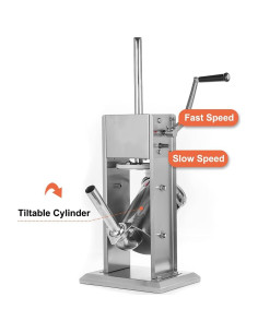 Rellenador de Salchichas Hakka de Acero Inoxidable 3L Doble Velocidad 2