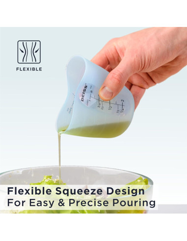 Conjunto de Tazas Medidoras de Silicona Deiss PRO 3 Pzas + Pelador