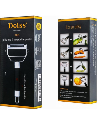 Conjunto de Tazas Medidoras de Silicona Deiss PRO 3 Pzas + Pelador