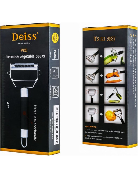 Conjunto de Tazas Medidoras de Silicona Deiss PRO 3 Pzas + Pelador