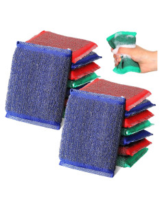 Esponjas de Acero Inoxidable Roshtia - Paquete de 16 Unidades