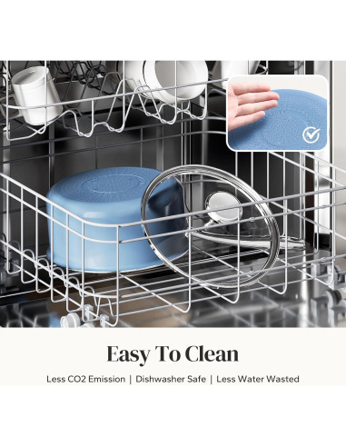 Cacerola de Cerámica Antiadherente Redchef 3.5QT Azul