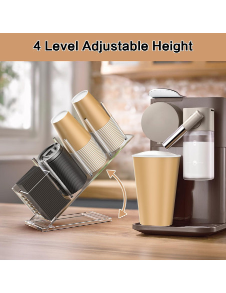 Soporte Organizador de Tazas de Acrílico iMMDOKIN 5 Compartimentos Soporte Organizador de Tazas de Acrílico iMMDOKIN 5 Compartimentos