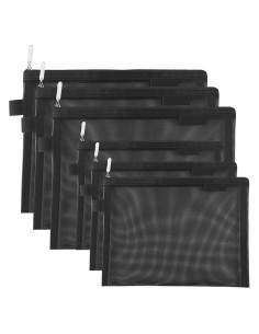 Juego de 6 Bolsas Cosméticas Transparentes Topfinder - Estuche de Maquillaje y Aseo