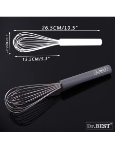 Batidor de Huevos Dr.Best Acero Inoxidable 26.7cm Gris 2